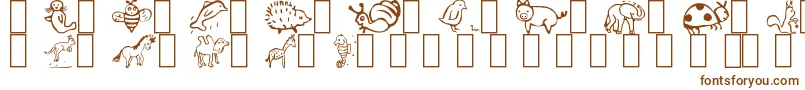 Animal Font – Brown Fonts on White Background