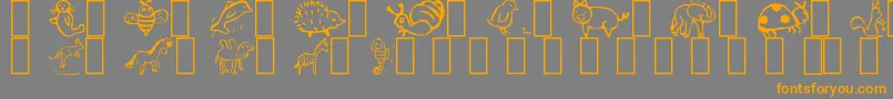 Animal Font – Orange Fonts on Gray Background