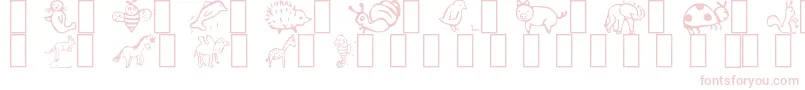 Animal Font – Pink Fonts on White Background