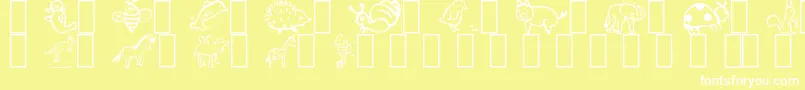 Animal Font – White Fonts on Yellow Background