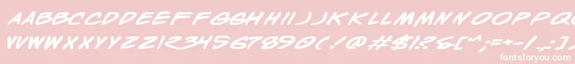 WyldStallynsBoldExtended Font – White Fonts on Pink Background