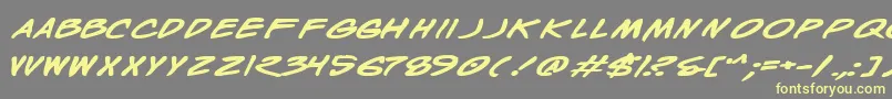 WyldStallynsBoldExtended Font – Yellow Fonts on Gray Background