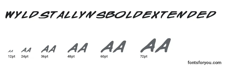 WyldStallynsBoldExtended Font Sizes