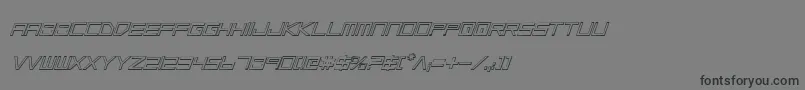 fuente LowGunScreenOutlineItalic – Fuentes Negras Sobre Fondo Gris