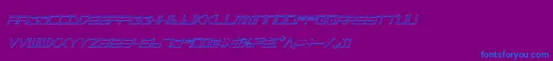 Weitere Informationen zur LowGunScreenOutlineItalic-Schriftart LowGunScreenOutlineItalic-Schriftart – Blaue Schriften auf violettem Hintergrund