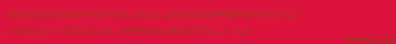 LowGunScreenOutlineItalic Font – Brown Fonts on Red Background