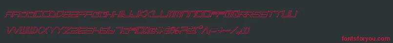 fuente LowGunScreenOutlineItalic – Fuentes Rojas Sobre Fondo Negro