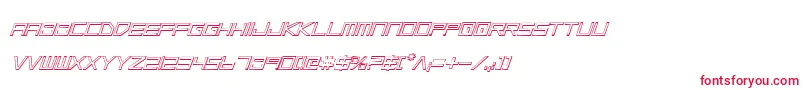 フォントLowGunScreenOutlineItalic – 赤い文字