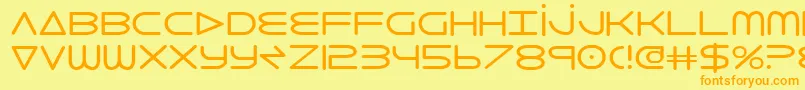 Police 8thelement – polices orange sur fond jaune