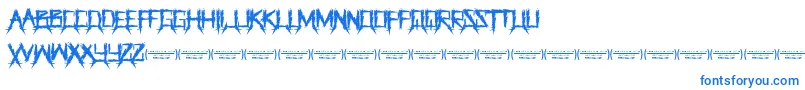 ThegrinderRegular Font – Blue Fonts on White Background
