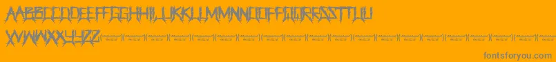 Police ThegrinderRegular – polices grises sur fond orange