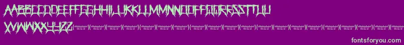 ThegrinderRegular Font – Green Fonts on Purple Background