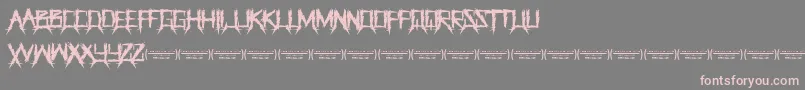 ThegrinderRegular Font – Pink Fonts on Gray Background