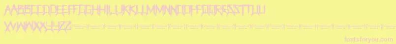 ThegrinderRegular Font – Pink Fonts on Yellow Background