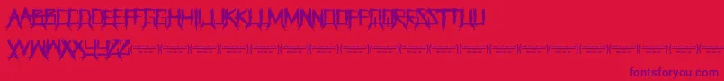 フォントThegrinderRegular – 赤い背景に紫のフォント