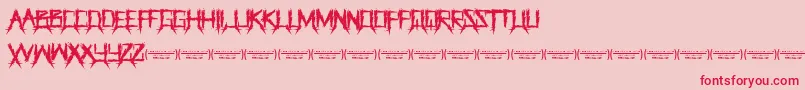 fuente ThegrinderRegular – Fuentes Rojas Sobre Fondo Rosa