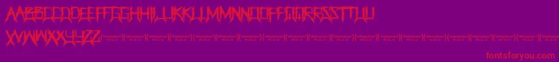 ThegrinderRegular Font – Red Fonts on Purple Background
