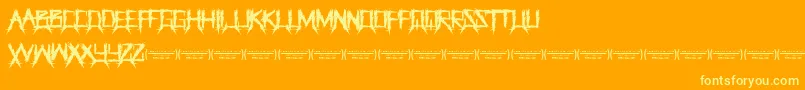 ThegrinderRegular Font – Yellow Fonts on Orange Background