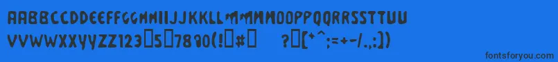 Busis Font – Black Fonts on Blue Background