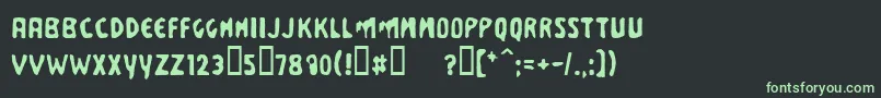 Busis-fontti – vihreät fontit mustalla taustalla