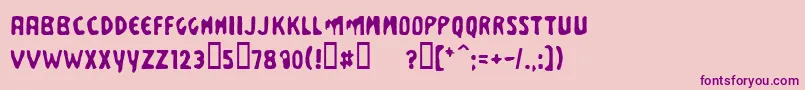 Busis Font – Purple Fonts on Pink Background