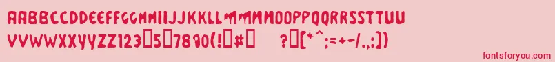 Busis Font – Red Fonts on Pink Background