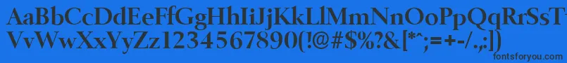 BelfastserialBold Font – Black Fonts on Blue Background