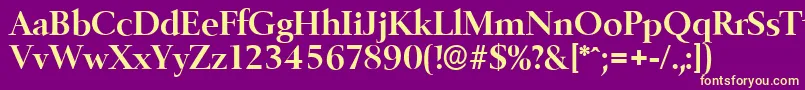 BelfastserialBold Font – Yellow Fonts on Purple Background