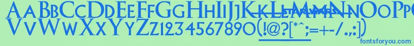EpisodeI Font – Blue Fonts on Green Background