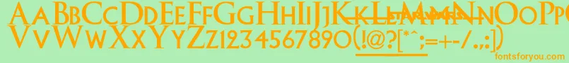 EpisodeI Font – Orange Fonts on Green Background