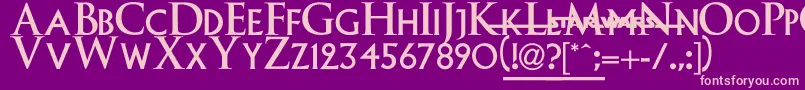 EpisodeI Font – Pink Fonts on Purple Background