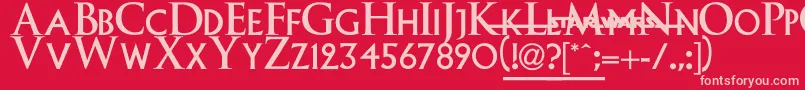 EpisodeI Font – Pink Fonts on Red Background