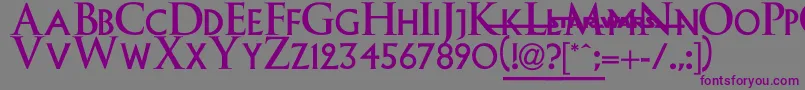 EpisodeI Font – Purple Fonts on Gray Background