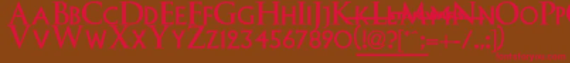 EpisodeI Font – Red Fonts on Brown Background