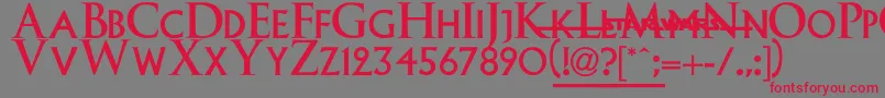 EpisodeI-Schriftart – Rote Schriften auf grauem Hintergrund