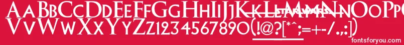 フォントEpisodeI – 赤い背景に白い文字