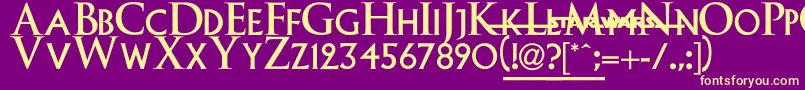 EpisodeI Font – Yellow Fonts on Purple Background