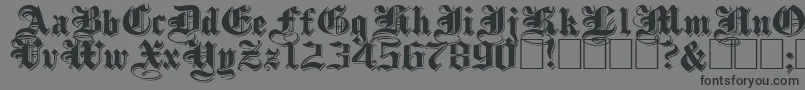 フォントShadowedBlackWide – 黒い文字の灰色の背景