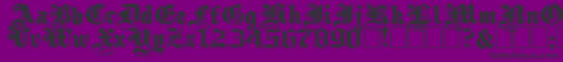 ShadowedBlackWide Font – Black Fonts on Purple Background