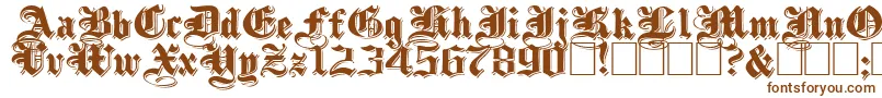 ShadowedBlackWide Font – Brown Fonts on White Background