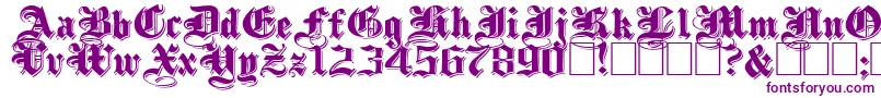 ShadowedBlackWide-Schriftart – Violette Schriften
