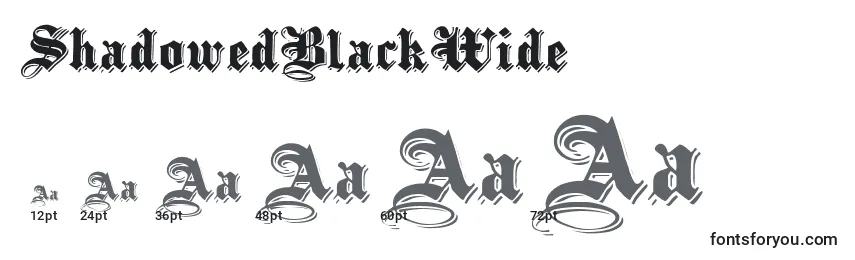 ShadowedBlackWide Font Sizes