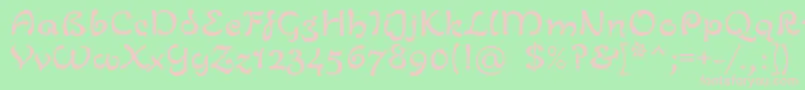 LinotypeZurpreisSemiBold Font – Pink Fonts on Green Background