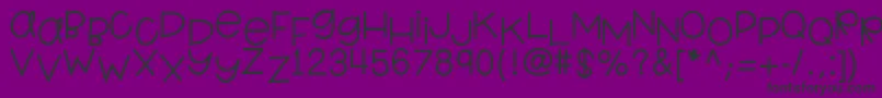 Hellokindergarten Font – Black Fonts on Purple Background