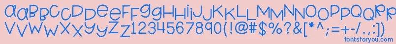 Hellokindergarten Font – Blue Fonts on Pink Background