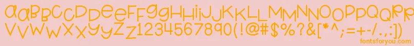 Hellokindergarten Font – Orange Fonts on Pink Background