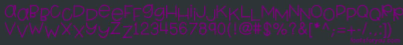 Hellokindergarten Font – Purple Fonts on Black Background