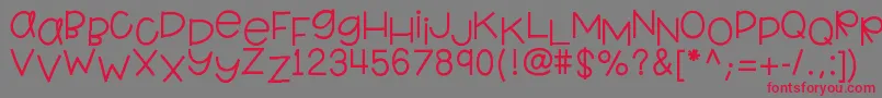 Hellokindergarten Font – Red Fonts on Gray Background
