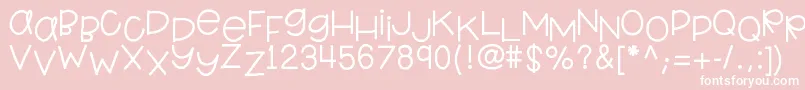 Hellokindergarten Font – White Fonts on Pink Background