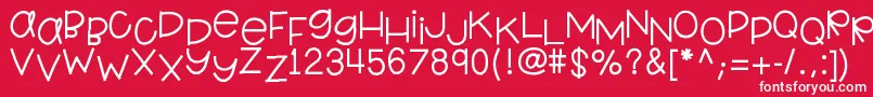 Hellokindergarten Font – White Fonts on Red Background